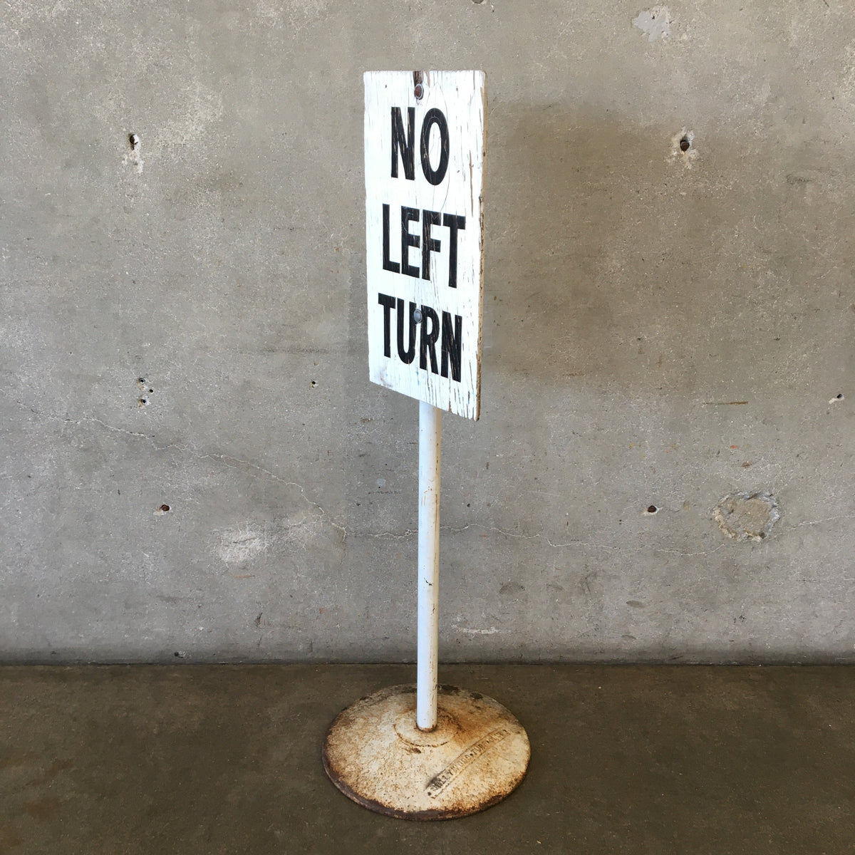 Hollywood Park Turf Club No Left Turn Sign