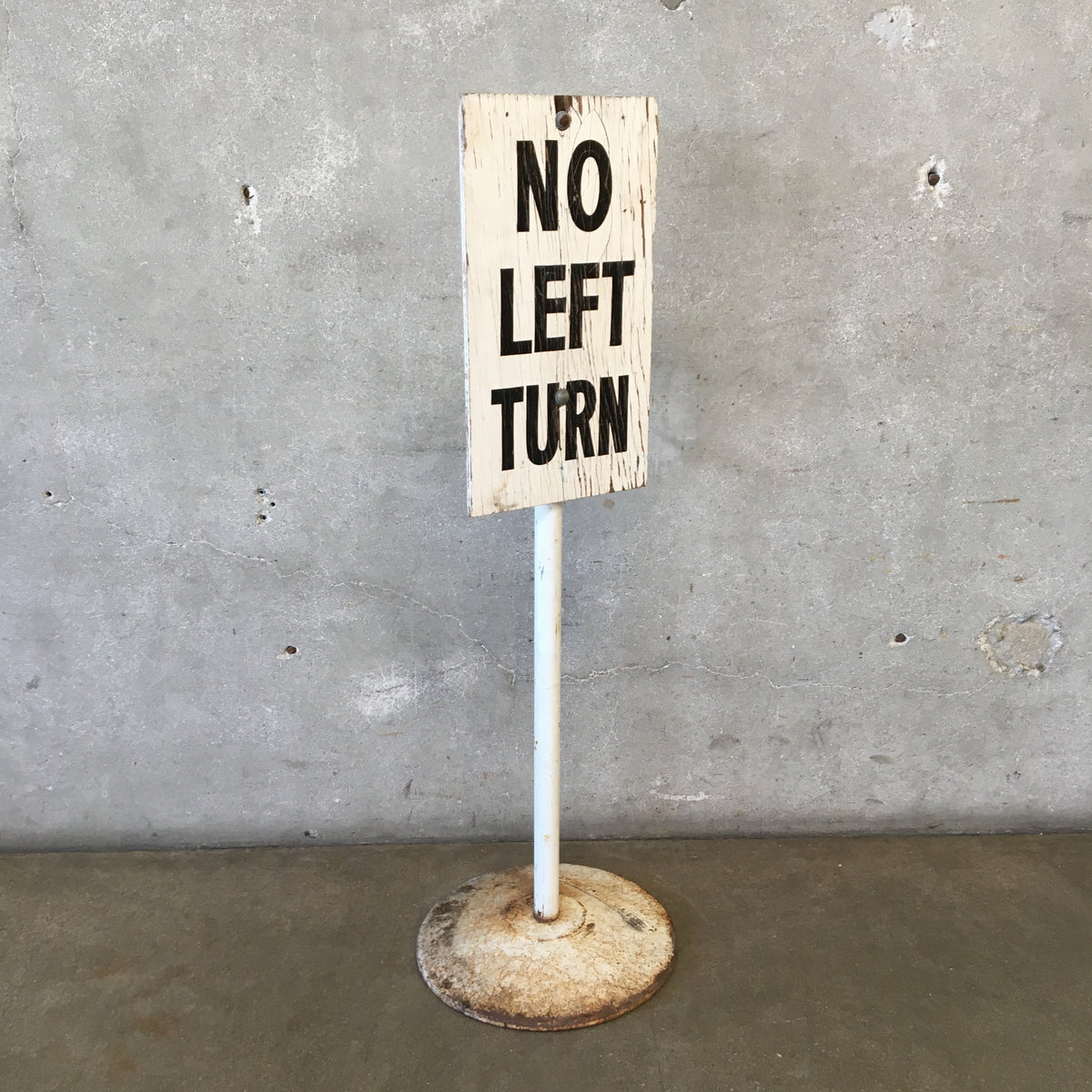 Hollywood Park Turf Club No Left Turn Sign