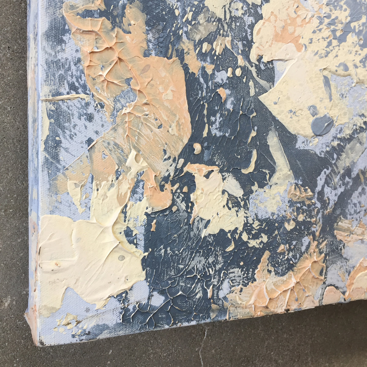 Large Abstract Expressionist Painting on Canvas