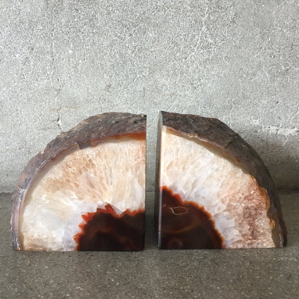 Pair of Geode Agate Bookends