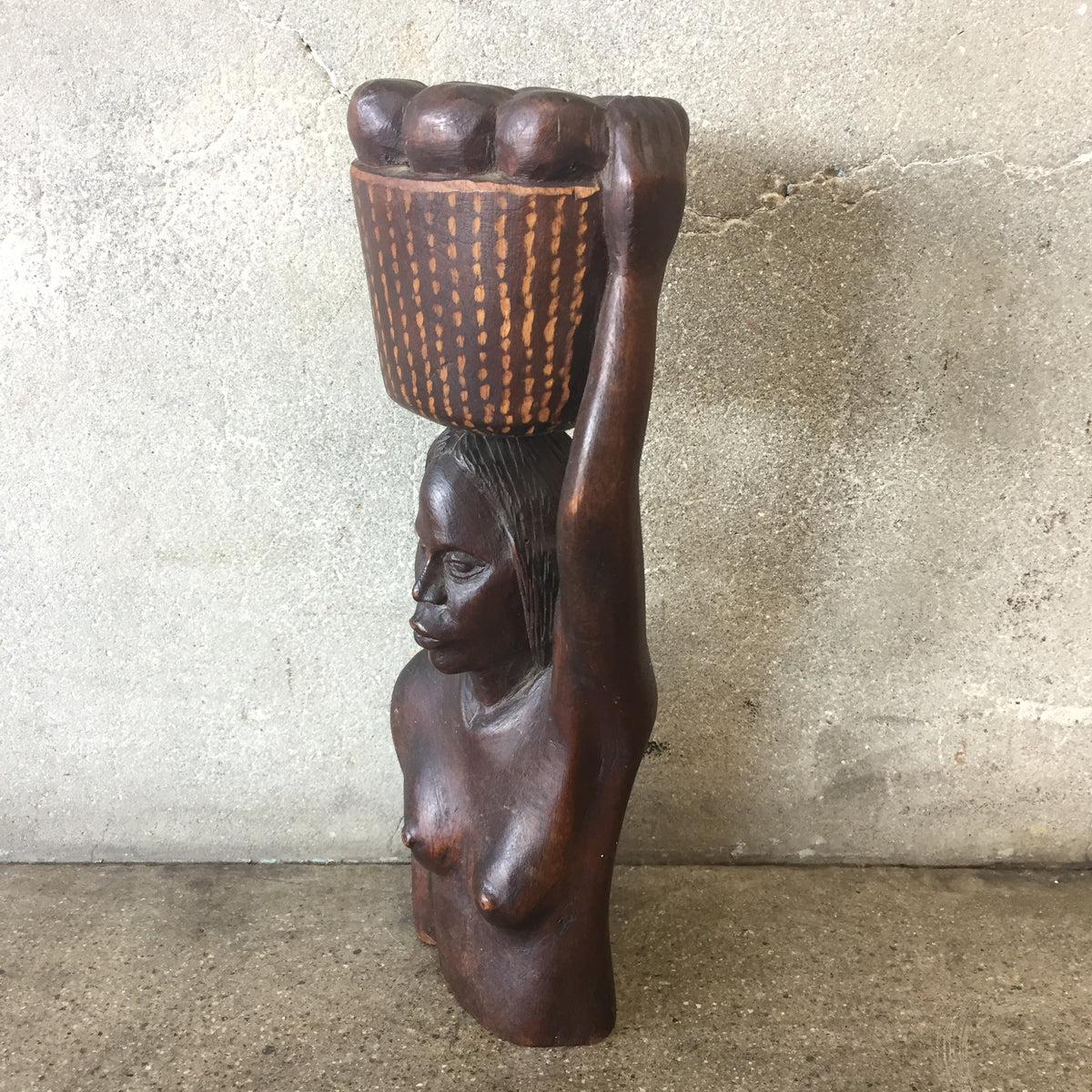 Rare 1940's Female Figure Sculpture by L. Hernandez