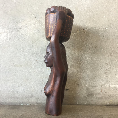 Rare 1940's Female Figure Sculpture by L. Hernandez