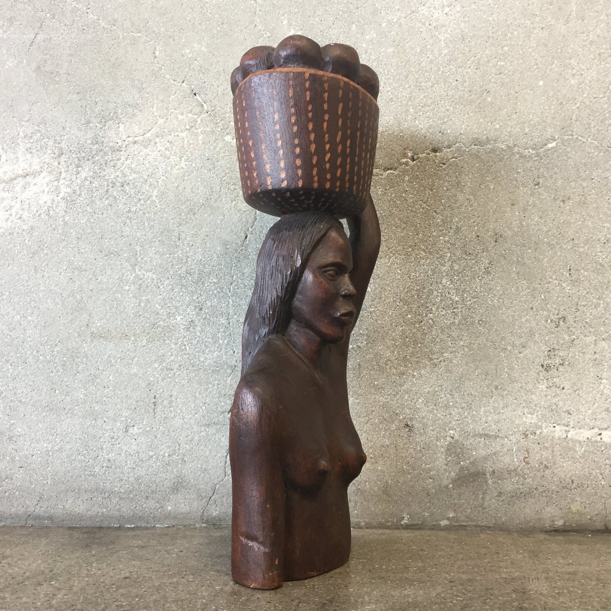 Rare 1940's Female Figure Sculpture by L. Hernandez