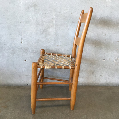 Vintage Chair with Rawhide Straps