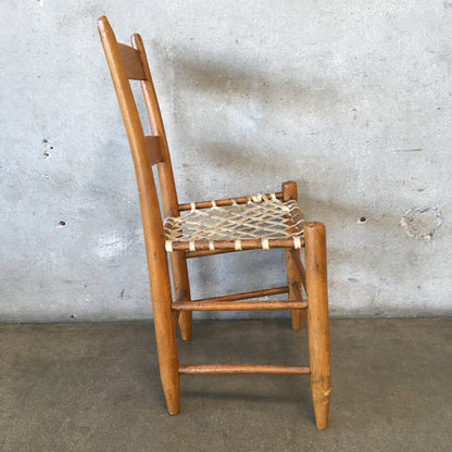 Vintage Chair with Rawhide Straps