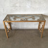 Hollywood Regency Low Iron Glass Top Table