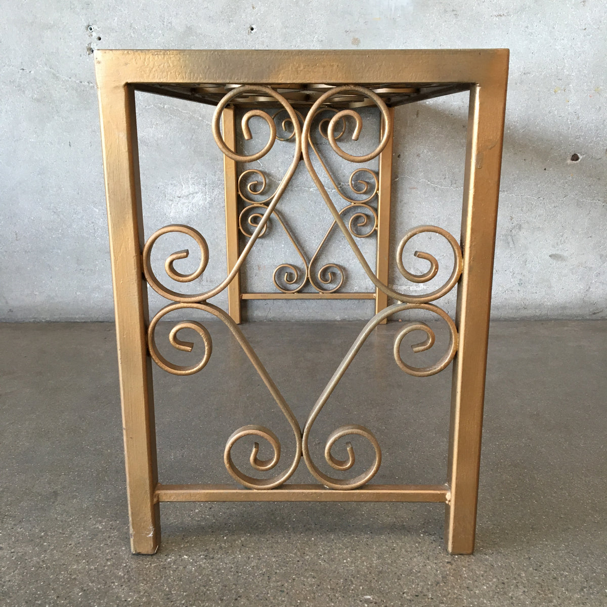 Hollywood Regency Low Iron Glass Top Table