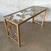 Hollywood Regency Low Iron Glass Top Table