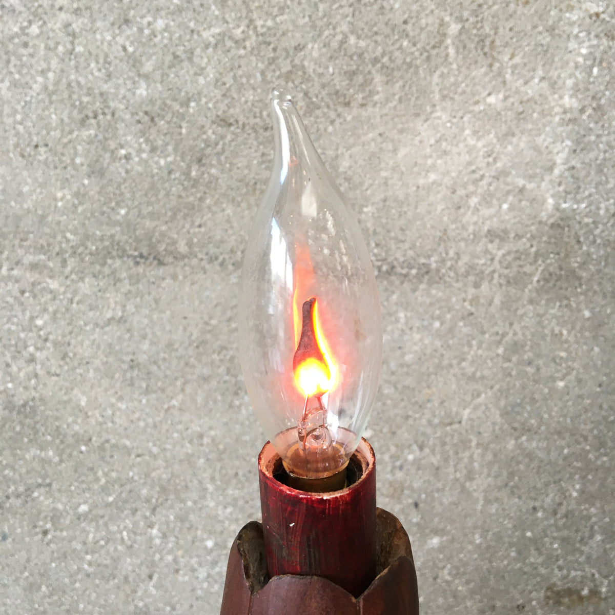 Vintage Rosewood Sculpture Lamp