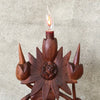 Vintage Rosewood Sculpture Lamp