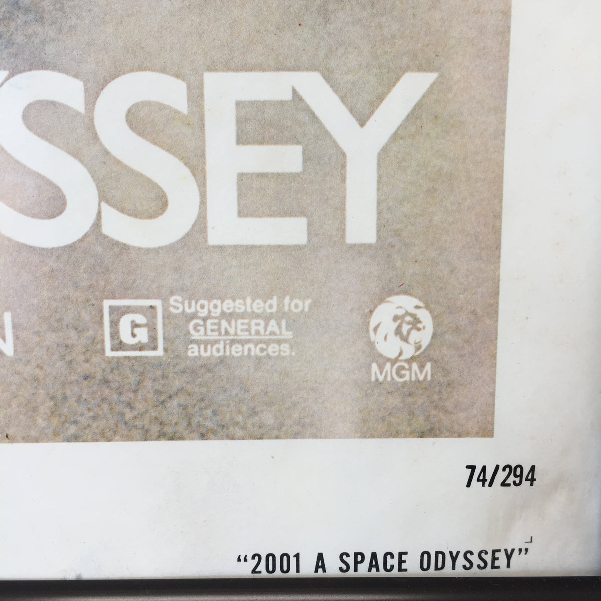 Original 2001 A Space Odyssey Framed Poster
