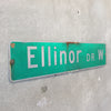 Vintage Seattle St Sign Ellinor Dr