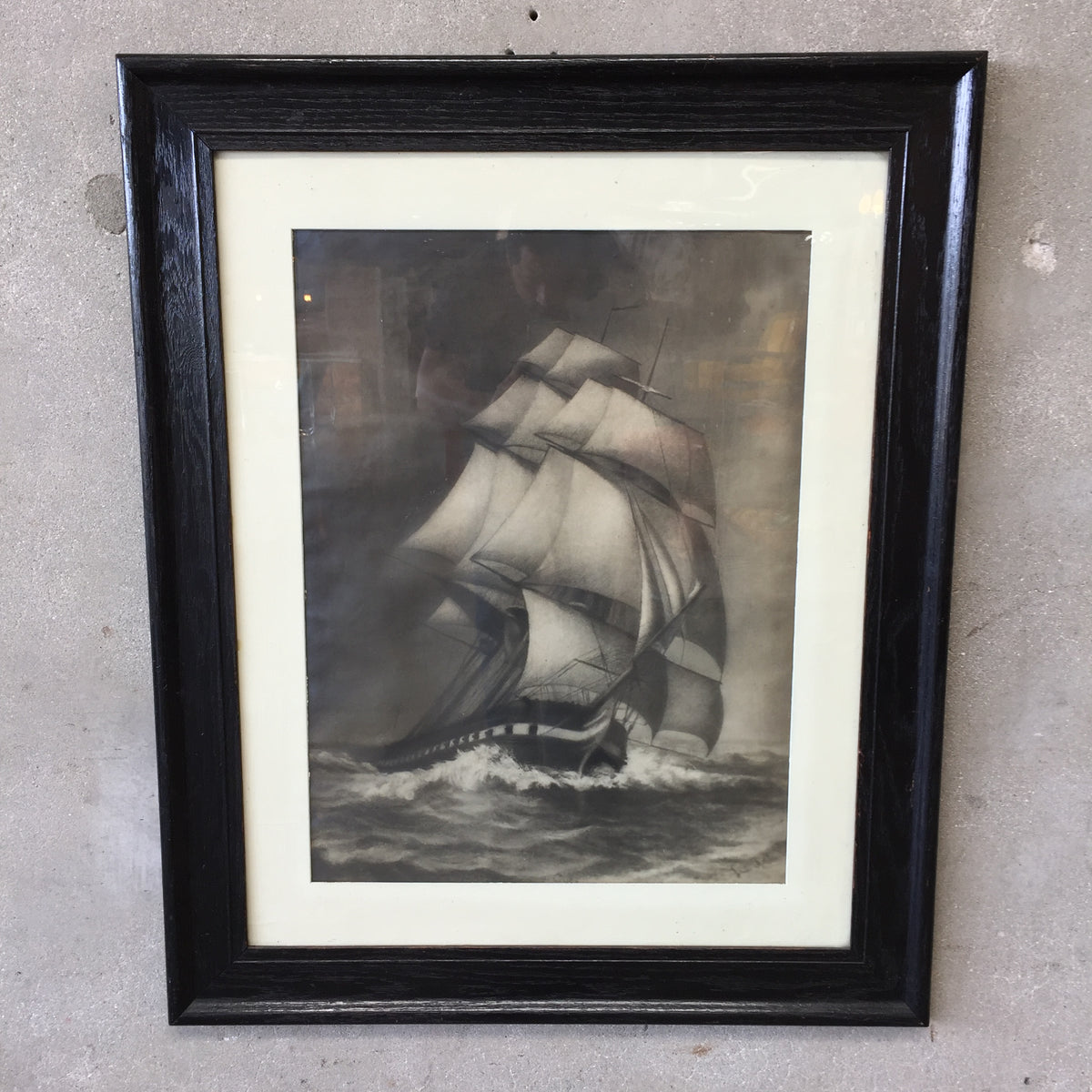 Vintage Ship Framed Print