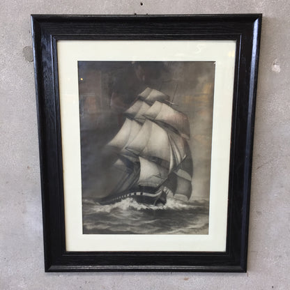 Vintage Ship Framed Print