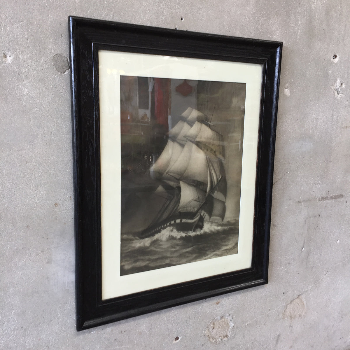 Vintage Ship Framed Print