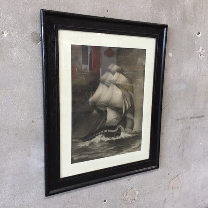 Vintage Ship Framed Print