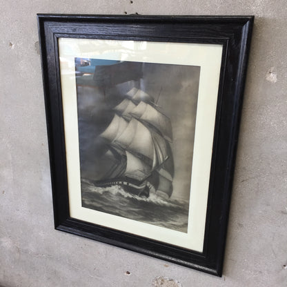 Vintage Ship Framed Print