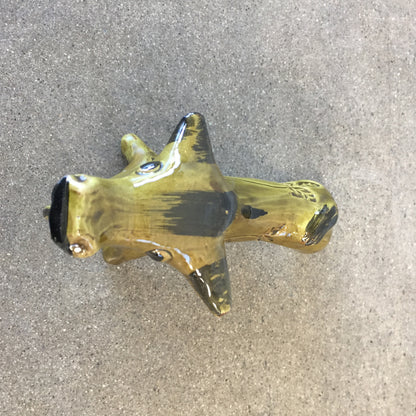 Vintage Ceramic Signed Bull