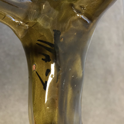 Vintage Ceramic Signed Bull