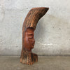 Vintage Koa Wood Branch Face Sculpture