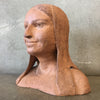 Folk Art Woman Bust Sculpture