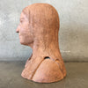 Folk Art Woman Bust Sculpture