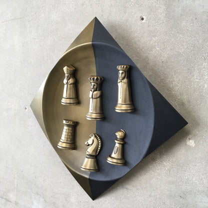 Vintage Chess Piece Wall Art