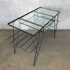 Mid Century Modern California Design Wrought Iron / Glass top Desk and Chair