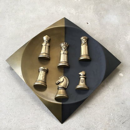 Vintage Chess Piece Wall Art