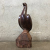 Vintage Carved Iron Wood Eagle