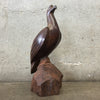 Vintage Carved Iron Wood Eagle