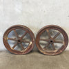 Pair of Cast Iron Machine Wheels