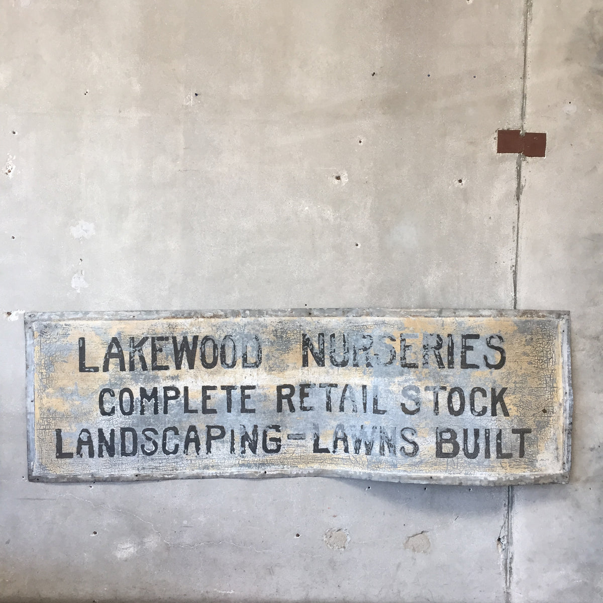 Lakewood Metal Nursery Sign
