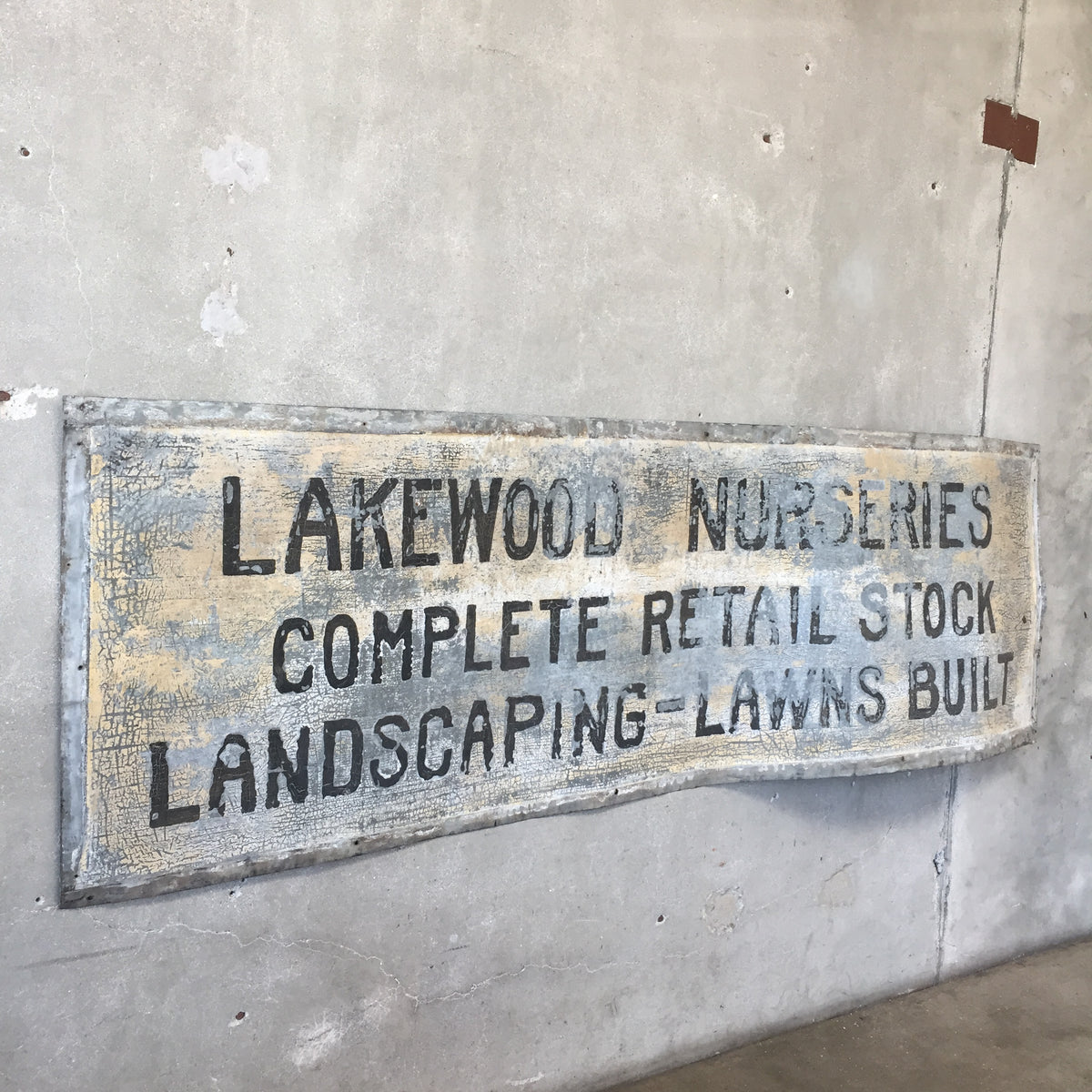 Lakewood Metal Nursery Sign