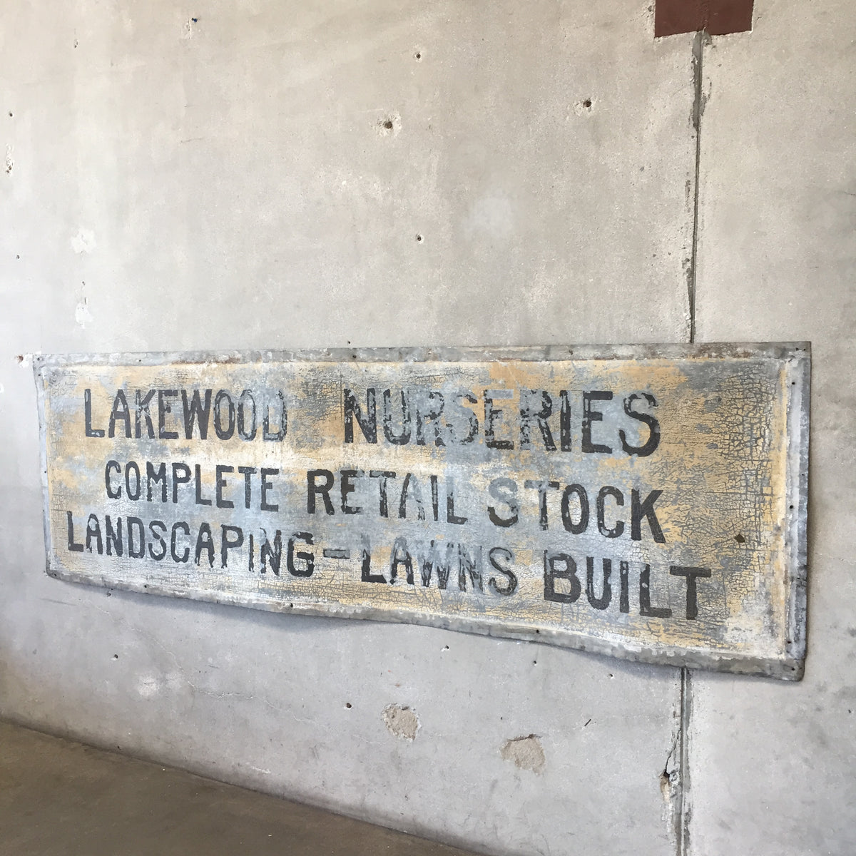 Lakewood Metal Nursery Sign