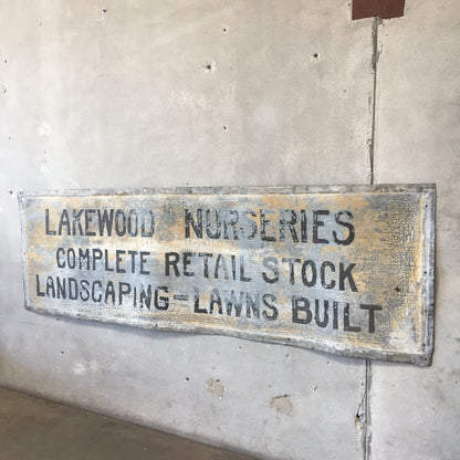 Lakewood Metal Nursery Sign