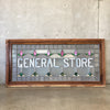 Vintage Stain Glass Framed General Store Sign