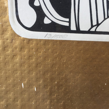 Vintage Framed Geisha Poster