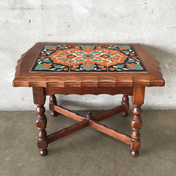 Catalina Tile Style by California Tile Oak Mission Table