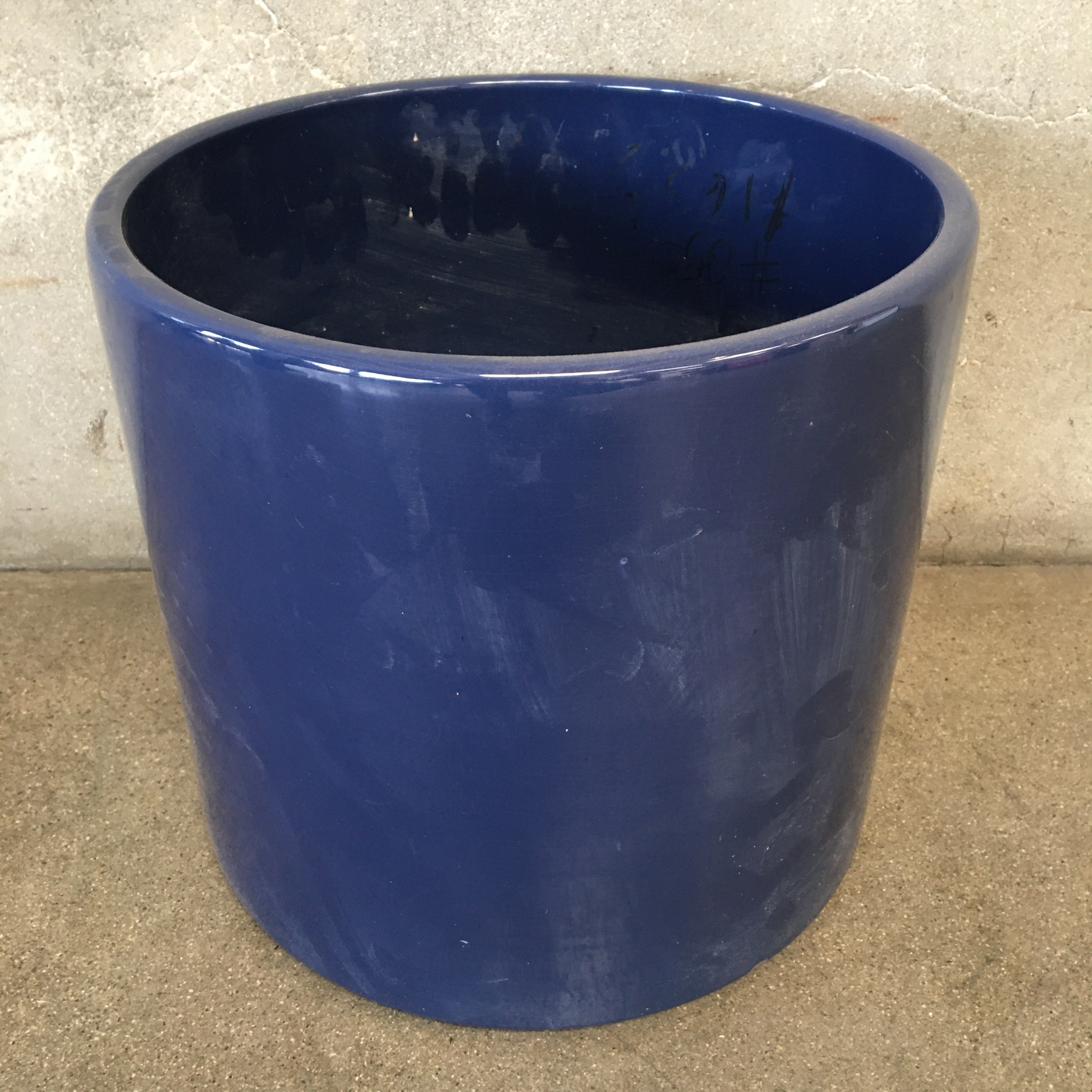 large navy blue plant pot Dark Blue Gainey Garden Pot