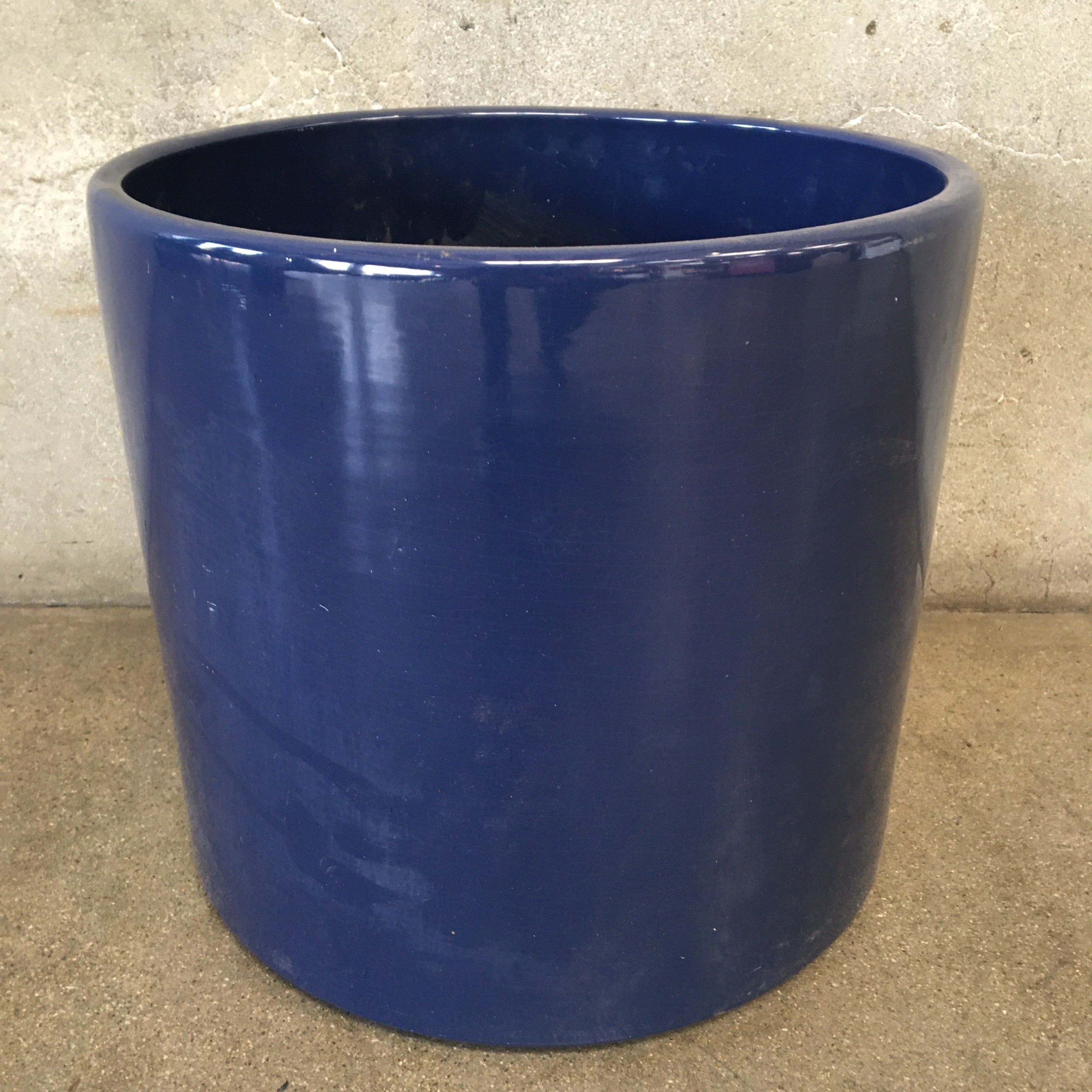 navy blue ceramic flower pots Dark Blue Gainey Garden Pot