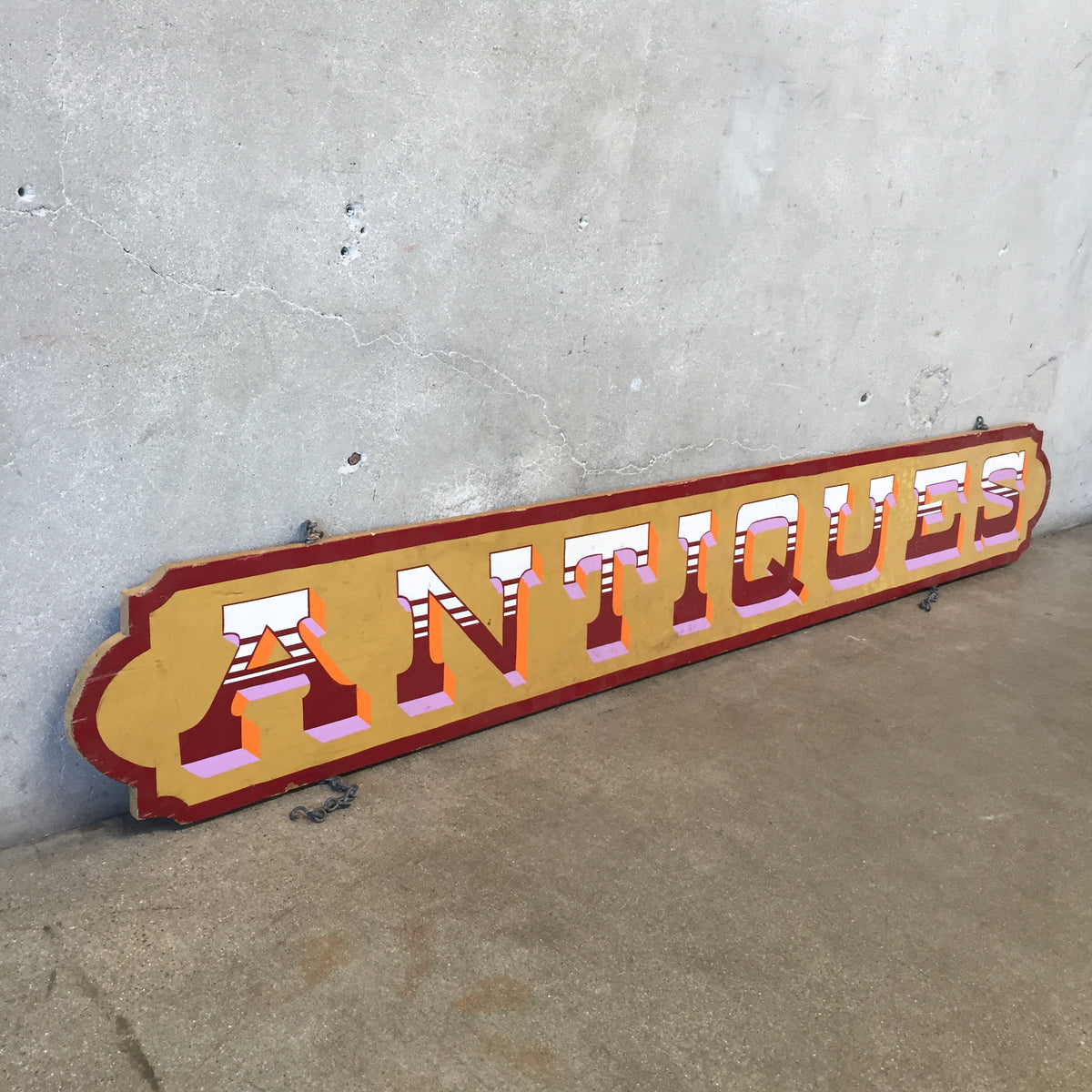 Hand Painted Wood "Antiques" Sign
