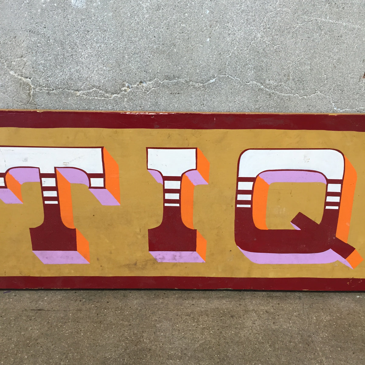Hand Painted Wood "Antiques" Sign