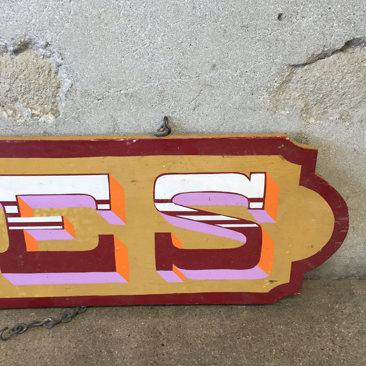 Hand Painted Wood "Antiques" Sign
