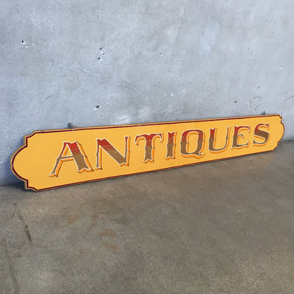 Hand Painted Wood "Antiques" Sign