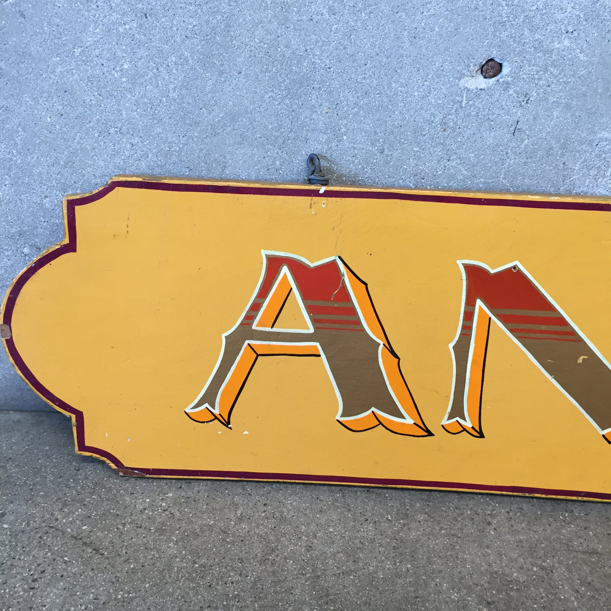 Hand Painted Wood "Antiques" Sign