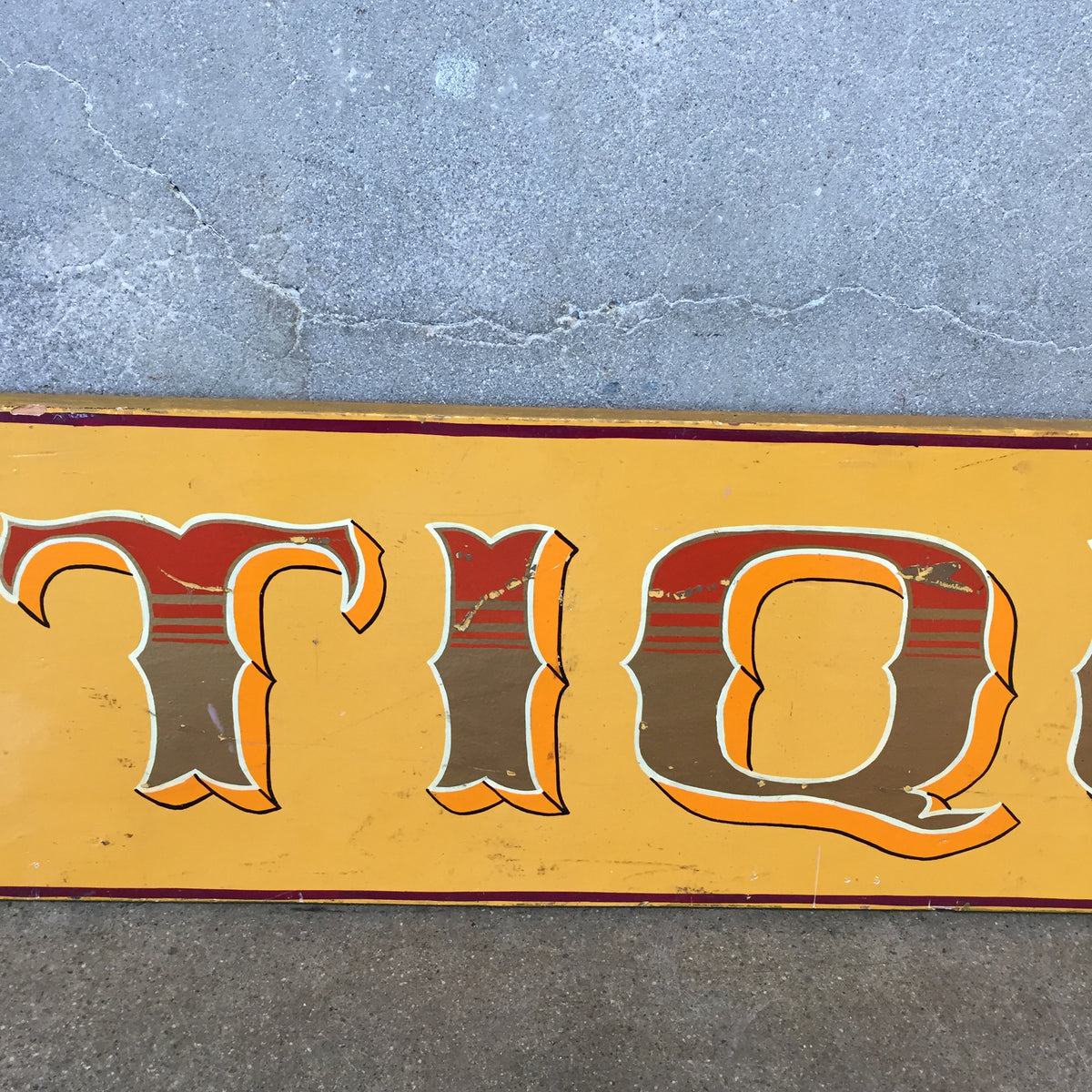 Hand Painted Wood "Antiques" Sign