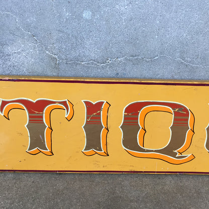 Hand Painted Wood "Antiques" Sign